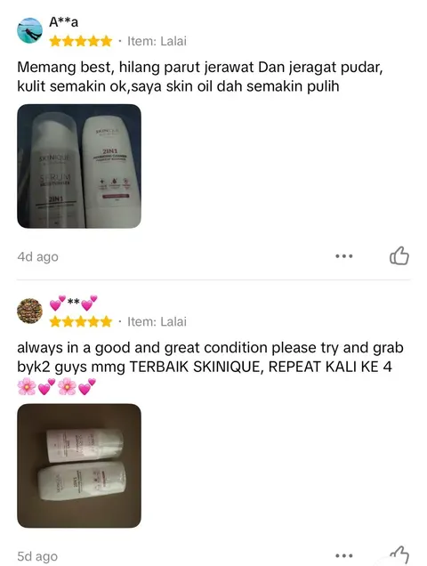 Gambar ulasan A**a & pelanggan ulangan